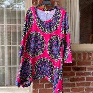 SIMPLY SOUTHERN Tropical Tunic Size XL